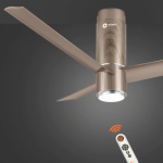 Aeroslim with Lot, Remote & Underlight BLDC Smart Ceiling Fan 1200mm Champagne Brown