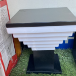 Areezo Modern Design Stairs Shape Waterproof Gate Light, Pillar Lamp for Entryway, Path, Black and White Color with Metal & PVC
