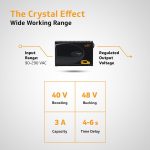 V-Guard Crystal Plus Smart TV Stabilizer with Digital Display for 140 cm (55") TV + Set Top Box + Home Theatre System/Gaming Console (Working Range: 90-290 VAC; 3 A) - Image 4