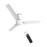 Atomberg Efficio 1200mm Glossy White| BLDC Motor 5 Star Rated Classic Ceiling Fans with Remote Control | High Air Delivery Fan with LED Indicators | Upto 65% Energy Saving