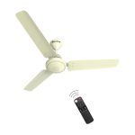 Atomberg Efficio 1200mm Glossy Ivory| BLDC Motor 5 Star Rated Classic Ceiling Fans with Remote Control | High Air Delivery Fan with LED Indicators | Upto 65% Energy Saving