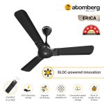 Atomberg Erica 1200mm Midnight Black BLDC Ceiling Fan with Remote Control | BEE 5 star Rated Energy Efficient Ceiling Fan | High Air Delivery with LED Indicator | 2+1 Year Warranty - Image 4