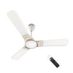Atomberg Erica 1200mm Snow White BLDC Ceiling Fan with Remote Control | BEE 5 star Rated Energy Efficient Ceiling Fan | High Air Delivery with LED Indicator | 2+1 Year Warranty