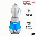 Remi Legend Mixer Grinder 600 Watt, With 3 Jars (3 Stainless Steel Jars) 4 Super Efficient Stainless Blades 2 Years Warranty Light-Blue (LEGEND 600 W) - Image 3