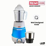 Remi Legend Mixer Grinder 600 Watt, With 3 Jars (3 Stainless Steel Jars) 4 Super Efficient Stainless Blades 2 Years Warranty Light-Blue (LEGEND 600 W) - Image 2