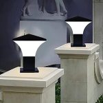 JACKAL Triangle Shape Waterproof Outdoor Gate Light Modern Style Rust Resistance Unbreakable PVC Shade Garden Pillar Boundary Exterior Lamp Fixture Square Shape - Image 3