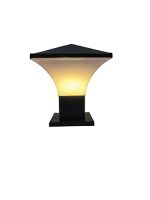 JACKAL Triangle Shape Waterproof Outdoor Gate Light Modern Style Rust Resistance Unbreakable PVC Shade Garden Pillar Boundary Exterior Lamp Fixture Square Shape