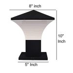JACKAL Triangle Shape Waterproof Outdoor Gate Light Modern Style Rust Resistance Unbreakable PVC Shade Garden Pillar Boundary Exterior Lamp Fixture Square Shape - Image 2
