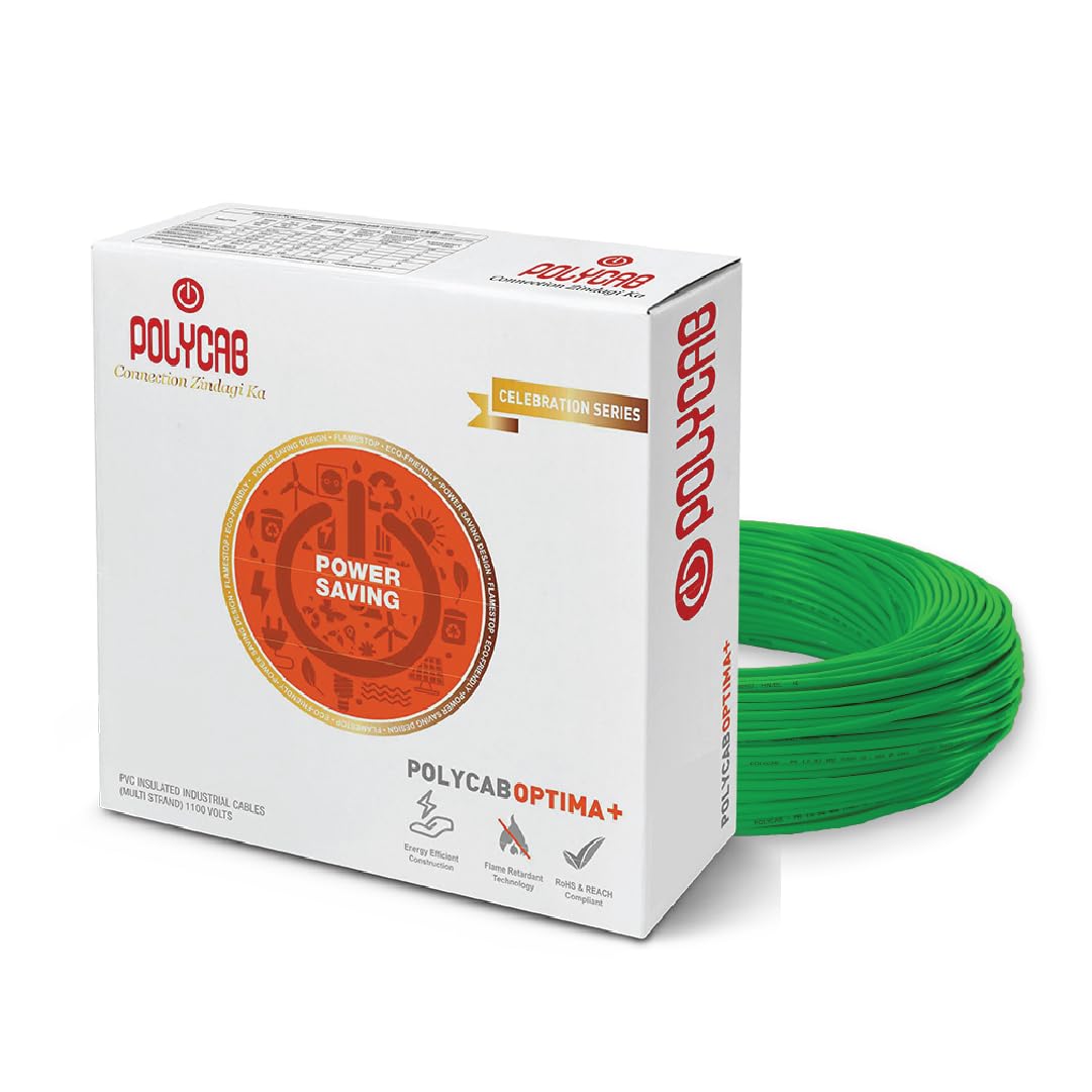 pc-optima-0.75sq-gn-2 Polycab Optima plus 1.50 sq mm 90Mtr Wire(Green) - Image 1