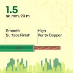 Polycab Optima plus 2.50 sq mm 90Mtr Wire(Green) - Image 5