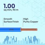Polycab Optima plus 1.00 sq mm 90Mtr Wire(Blue) - Image 4