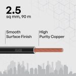 Polycab Optima plus 2.50 sq mm 90Mtr Wire(Black) - Image 5