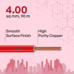 Polycab Optima plus 4.00 sq mm 90Mtr Wire(Red) - Image 5