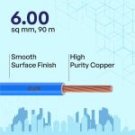 Polycab Optima plus 6.00 sq mm 90Mtr Wire(Blue) - Image 5