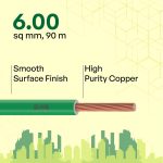 Polycab Optima plus 6.00 sq mm 90Mtr Wire(Green) - Image 5