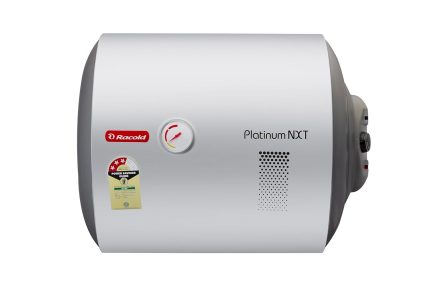 Racold Platinum Nxt 100L Horizontal 3KW Storage Water Heater Geyser with Free Standard Installation & Pipes
