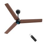 Atomberg Renesa 1200mm Brown & Black BLDC Ceiling Fan with Remote Control | BEE 5 star Rated Energy Efficient Ceiling Fan | High Air Delivery with LED Indicators | 2+1 Year Warranty