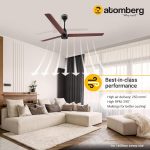 Atomberg Renesa 1400mm Brown & Black BLDC Ceiling Fan with Remote Control | BEE 5 star Rated Energy Efficient Ceiling Fan | High Air Delivery with LED Indicators | 2+1 Year Warranty - Image 2