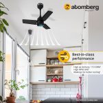 Atomberg Renesa 600mm Midnight Black BLDC Ceiling Fan with Remote Control | BEE 5 star Rated Energy Efficient Ceiling Fan | High Air Delivery with LED Indicators | 2+1 Year Warranty - Image 2