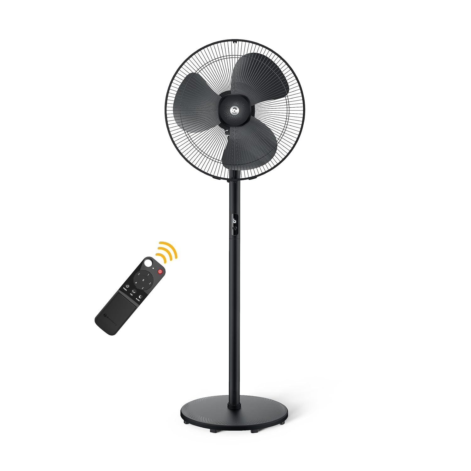 renesa-pedestalfan-black Atomberg Renesa Midnight Black 400mm Pedestal Fan for Home | Silent BLDC Stand Fan | LED Display | 6 Speeds | Remote with Oscillation, Timer, Sleep | 1+1 Year Warranty - Image 1