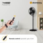 Atomberg Renesa Midnight Black 400mm Pedestal Fan for Home | Silent BLDC Stand Fan | LED Display | 6 Speeds | Remote with Oscillation, Timer, Sleep | 1+1 Year Warranty - Image 7