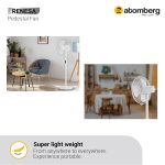 Atomberg Renesa 400mm Snow White Pedestal Fan for Home | Silent BLDC Stand Fan | LED Display | 6 Speeds | Remote with Oscillation, Timer, Sleep | 1+1 Year Warranty - Image 3