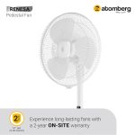 Atomberg Renesa 400mm Snow White Pedestal Fan for Home | Silent BLDC Stand Fan | LED Display | 6 Speeds | Remote with Oscillation, Timer, Sleep | 1+1 Year Warranty - Image 5