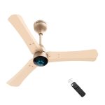 Atomberg Renesa+ 900mm Metallic Gold BLDC Ceiling Fan with Remote Control | BEE 5 star Rated Energy Efficient Ceiling Fan | High Air Delivery with LED Indicators | 2+1 Year Warranty