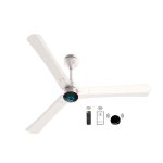 Atomberg Renesa Smart+ 1200mm Pearl White BLDC Ceiling Fan with IoT & Remote | BEE 5 star Rated Energy Efficient Ceiling Fan | High Air Delivery with LED Indicators | 2+1 Year Warranty