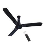Atomberg  Renesa Studio Plus 1200mm Onyx Black BLDC Ceiling Fan with Remote Control | BEE 5 star Rated Energy Efficient Ceiling Fan | High Air Delivery with LED Indicators | 2+1 Year Warranty