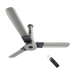 Atomberg Studio Plus 1200mm Sand Grey BLDC Ceiling Fan with Remote Control | BEE 5 star Rated Energy Efficient Ceiling Fan | High Air Delivery with LED Indicators | 2+1 Year Warranty