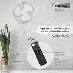 Atomberg Renesa Snow White 400mm Wall Mount Fan | Wall Fans for Home | Silent BLDC Wall Fan | Remote with Timer & Sleep Control | 1+1 Year Warranty - Image 4
