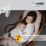Atomberg Renesa Snow White 400mm Wall Mount Fan | Wall Fans for Home | Silent BLDC Wall Fan | Remote with Timer & Sleep Control | 1+1 Year Warranty - Image 7