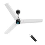 Atomberg Renesa 1200mm White $ Black BLDC Ceiling Fan with Remote Control | BEE 5 star Rated Energy Efficient Ceiling Fan | High Air Delivery with LED Indicators | 2+1 Year Warranty