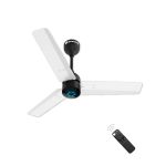 Atomberg Renesa 900mm White $ Black BLDC Ceiling Fan with Remote Control | BEE 5 star Rated Energy Efficient Ceiling Fan | High Air Delivery with LED Indicators | 2+1 Year Warranty