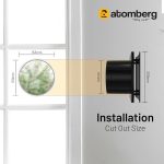 Atomberg Studio Exhaust Gloss Black 150mm | Suitable for Bathroom, Kitchen | BLDC Motor | Easy to Clean | 1+1 Year Warranty - Image 6