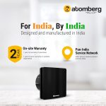 Atomberg Studio Exhaust Gloss Black 150mm | Suitable for Bathroom, Kitchen | BLDC Motor | Easy to Clean | 1+1 Year Warranty - Image 2