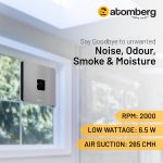 Atomberg Studio Plus Brushed Steel Exhaust 150mm | Suitable for Bathroom, Kitchen | BLDC Motor | Easy to Clean | 1+1 Year Warranty - Image 6