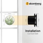 Atomberg Studio Plus Gloss Black Exhaust 150mm | Suitable for Bathroom, Kitchen | BLDC Motor | Easy to Clean | 1+1 Year Warranty - Image 3