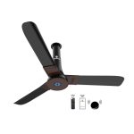 Atomberg Studio Smart+ 1200mm Earth Brown BLDC Ceiling Fan with IoT & Remote | BEE 5 star Rated Energy Efficient Ceiling Fan | High Air Delivery with LED Indicators | 2+1 Year Warranty