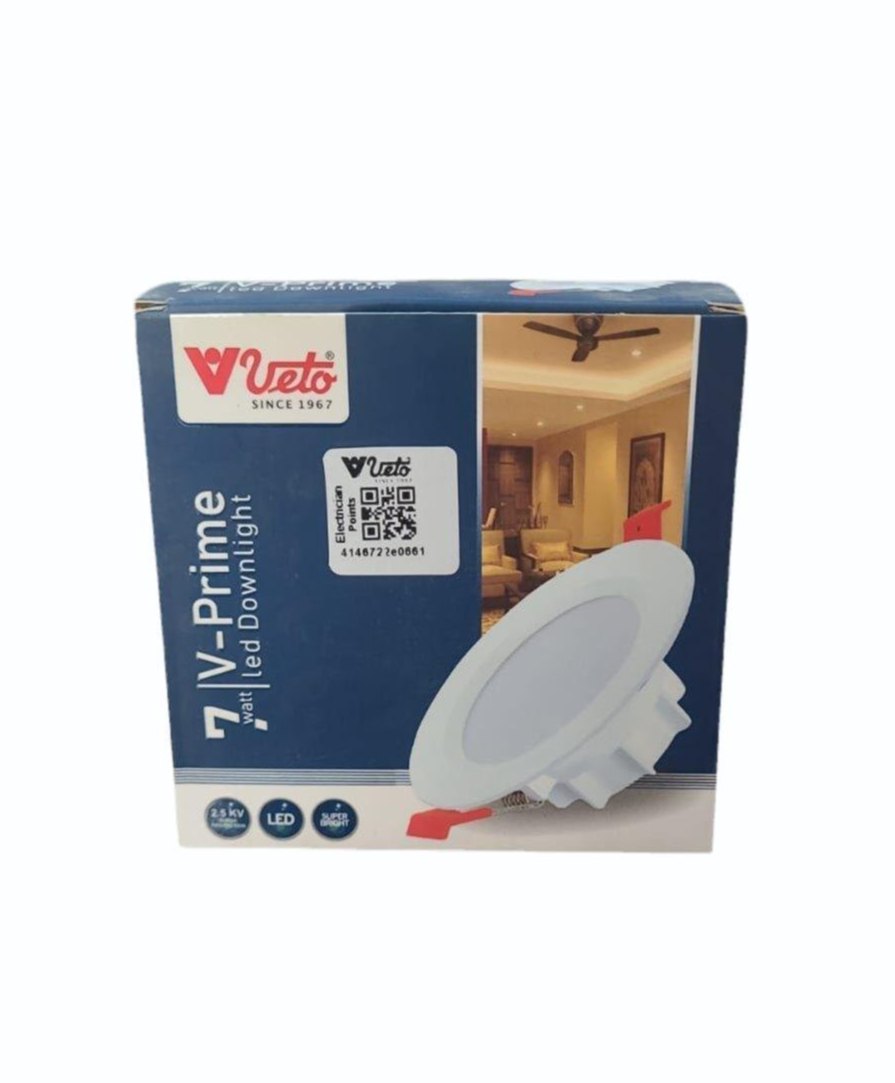 veto-7w-led-downlight-1 Veto V-Prime Led Concealed Downlight (GR+BL+SKBL, RD+BL+PK, WH,WW+NW) 7W Try Color - Image 1